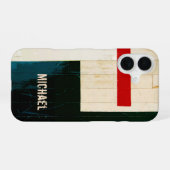Rustic Wooden Floor Lines and Markings iPhone 16 Hoesje (Achterkant horizontaal)