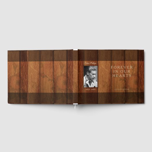 Rustic Wooden Lijst Memorial Guest Book 1 Gastenboek (Volledig)