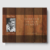 Rustic Wooden Lijst Memorial Guest Book 1 Gastenboek (Voorkant)