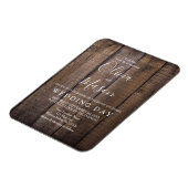 Rustic Wooden Pallet Wedding - sla de datum op Magneet (Linkerzijde)