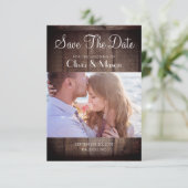 Rustic Wooden Pallet Wedding - sla de datum op Save The Date (Staand voorkant)