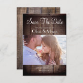 Rustic Wooden Pallet Wedding - sla de datum op Save The Date (Voorkant / Achterkant)