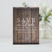 Rustic Wooden Pallet Wedding - sla de datum op Save The Date (Staand voorkant)