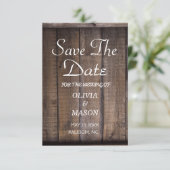 Rustic Wooden Pallet Wedding - sla de datum op Save The Date (Staand voorkant)