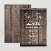 Rustic Wooden Pallet Wedding - sla de datum op Save The Date (Voorkant / Achterkant)