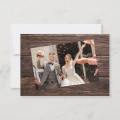 Rustic Wooden Photo Hartelijk dank -  Bedankkaart (Achterkant)