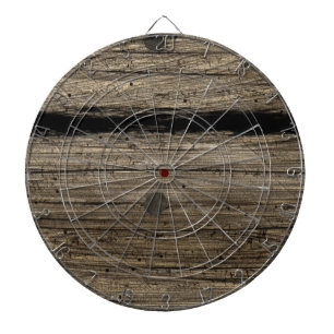 Rustic Wooden Plank Dart Board Dartbord