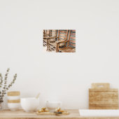 Rustic Wooden Rocking Chairs Poster (Keuken)