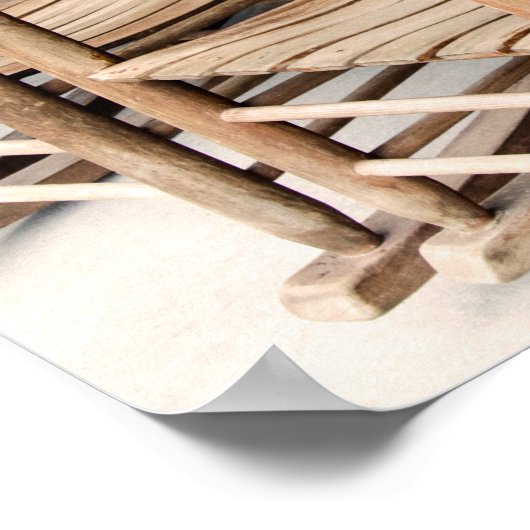 Rustic Wooden Rocking Chairs Poster (Hoek)