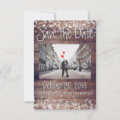 Rustic Wooden Save the Date! Kaart (Voorkant)