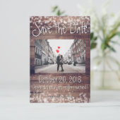 Rustic Wooden Save the Date! Kaart (Staand voorkant)