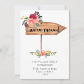 Rustic Wooden Sign We zijn Moved Moving Announceme (Voorkant)