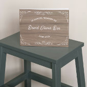 Rustic wooden Simple Custom Photo Text Memorial Gastenboek