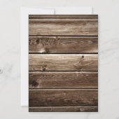 Rustic Wooden Sunflower Wedding 1.0 Kaart (Achterkant)