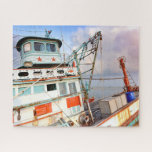 Rustic Wooden Vist Zee Legpuzzel<br><div class="desc">Deze kleurrijke puzzel van de puzzel is voorzien van een rustige vissersboot op een strand #trip #avontuur #vissersboot #boot #fish #puzzle #gift #gift #stockingstuffers #games</div>