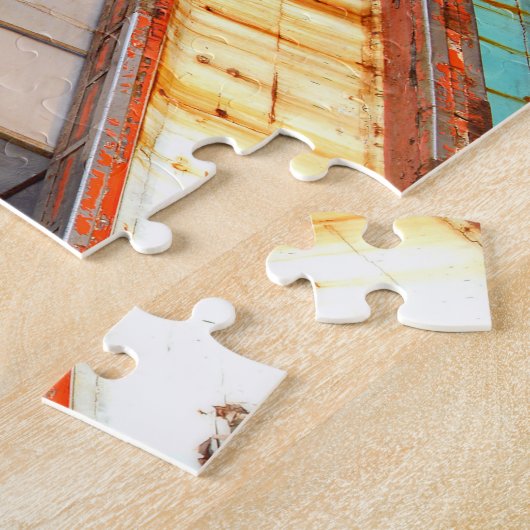 Rustic Wooden Vist Zee Legpuzzel (Zijkant)