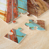 Rustic Wooden Vist Zee Legpuzzel (Zijkant)