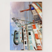 Rustic Wooden Vist Zee Legpuzzel (Verticaal)