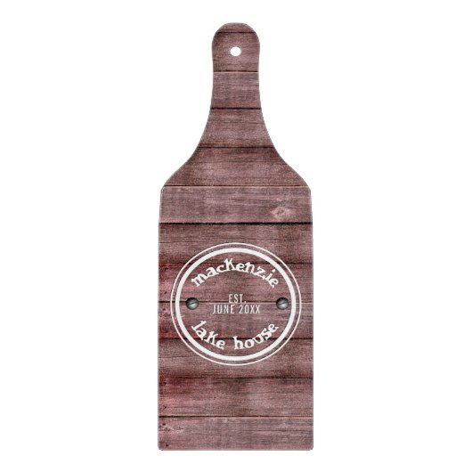 Rustic Wooden Weathered Fence Faux gegraveerd Snijplank (Voorkant)