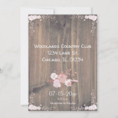 Rustic Wooden Wedding Flat Save the Date Card (Achterkant)