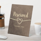 Rustic Wooden Wedding Pedestal Sign Reclamebord Met Voetstuk (Insitu)