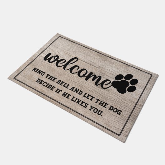 Rustic wooden Welcome Pw grappige citaten Deurmat (Schuin)