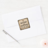 Rustic Wooden Western Style Wedding voor Sticker (Envelop)