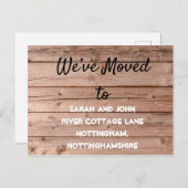 Rustic Wooden wij hebben de Nieuwe Aankondiging va (Voorkant / Achterkant)