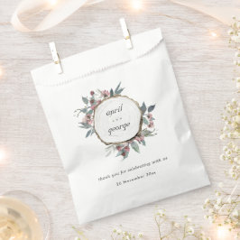 Rustic Wooden Wilde Roze Eucalyptus Floral Wedding Bedankzakje