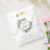 Rustic Wooden Wilde Roze Eucalyptus Floral Wedding Bedankzakje (Gezegeld)