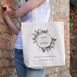 Rustic Wooden Wilde Roze Eucalyptus Floral Wedding Tote Bag<br><div class="desc">Als u nog meer aanpassingen nodig hebt,  kunt u mij op yellowfebstudio@gmail.com vrij klikken.</div>