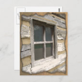 Rustic Wooden Window Briefkaart (Voorkant / Achterkant)