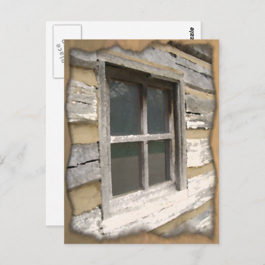 Rustic Wooden Window Briefkaart (Voorkant / Achterkant)