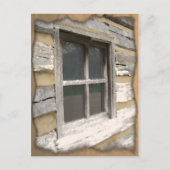 Rustic Wooden Window Briefkaart (Voorkant)