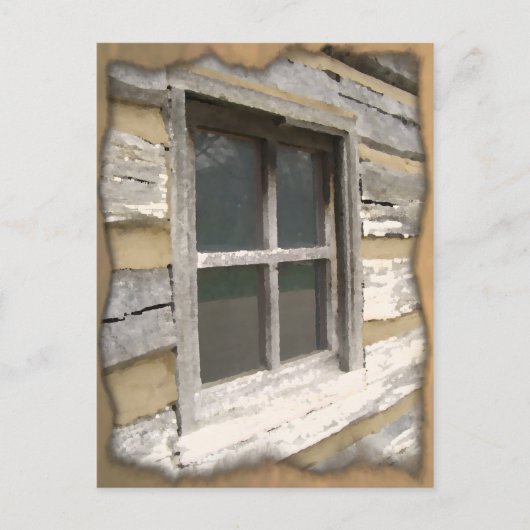 Rustic Wooden Window Briefkaart (Voorkant)