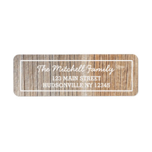 Rustic Woodgrain - Aangepast adreslabel Etiket