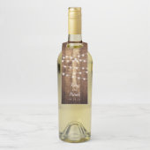 Rustic Woodgrain Farmhouse Custom Wedding Flessenhanger (Op fles)