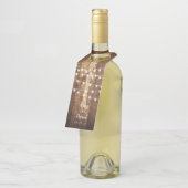 Rustic Woodgrain Farmhouse Custom Wedding Flessenhanger (Schuin)