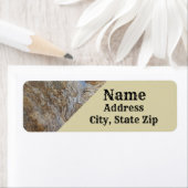 Rustic Woodgrain Pattern Foto Brown Driftwood Etiket (Insitu)