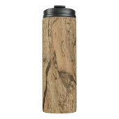 Rustic Woodgrain Pattern Foto Brown Natuur Thermosbeker (Voorkant)