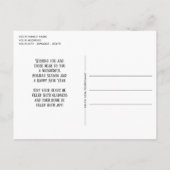 Rustic Woodgrain Pattern Seasonal Greeting Briefkaart (Achterkant)