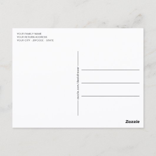 Rustic Woodgrain Pattern Seasonal Greeting Briefkaart (Achterkant)