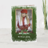 Rustic Woodgrain Pattern Seasonal Greeting Feestdagen Kaart (Voorkant)