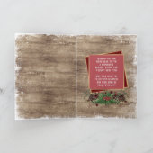 Rustic Woodgrain Pattern Seasonal Greeting Feestdagen Kaart (Binnen)