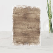 Rustic Woodgrain Pattern Seasonal Greeting Feestdagen Kaart (Achterkant)