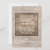 Rustic Woodgrain Pattern Seizoensgebonden feestdag Feestdagenkaart (Achterkant)