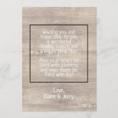 Rustic Woodgrain Pattern Seizoensgebonden feestdag Feestdagenkaart (Achterkant)