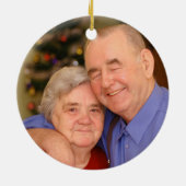 Rustic Woodgrain & Roze Floral New Grandma Nonna Keramisch Ornament (Achterkant)