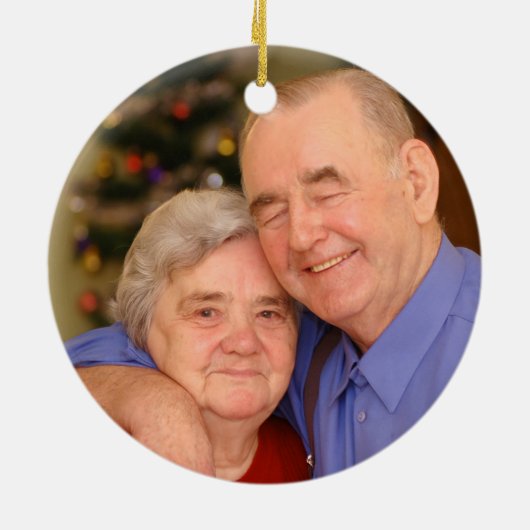 Rustic Woodgrain & Roze Floral New Grandma Nonna Keramisch Ornament (Achterkant)