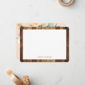 Rustic Woodgrain Specialized Stationery Notitiekaartje (Voorkant / Achterkant in situ)